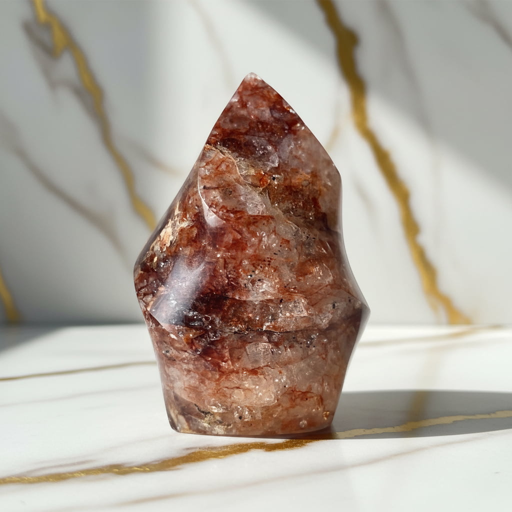 Feuerquarz Flamme – Kristallobjekt für dekorative Akzente CrystalScents