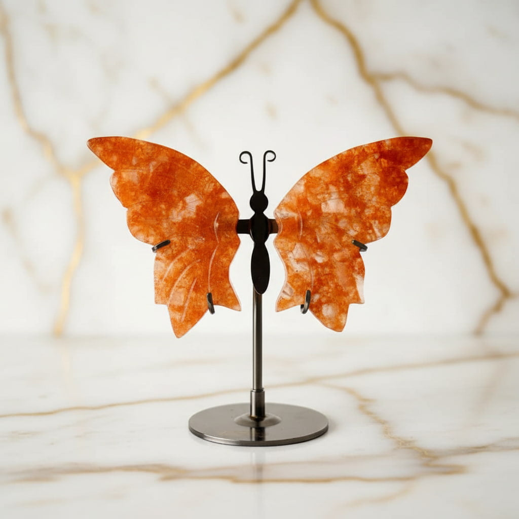Feuerquarz Schmetterling - Kristall Flügel CrystalScents