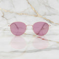 Sonnenbrille in Roségold mit pinken Gläsern CrystalScents