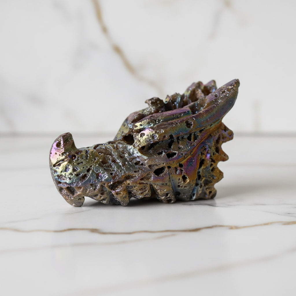 Aura Sphalerit Drachenkopf - Lebendige Farben