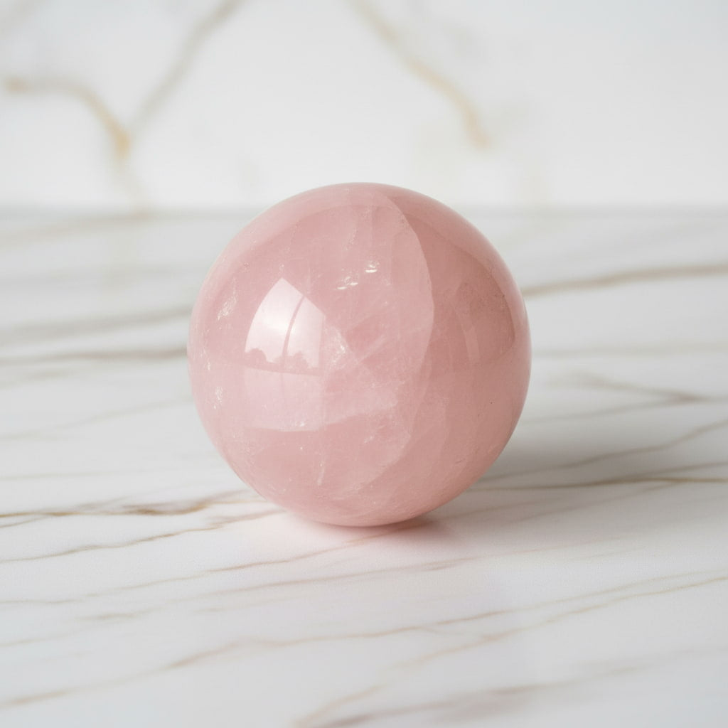 Rosenquarz Kugel – Sanfte Herzensenergie CrystalScents