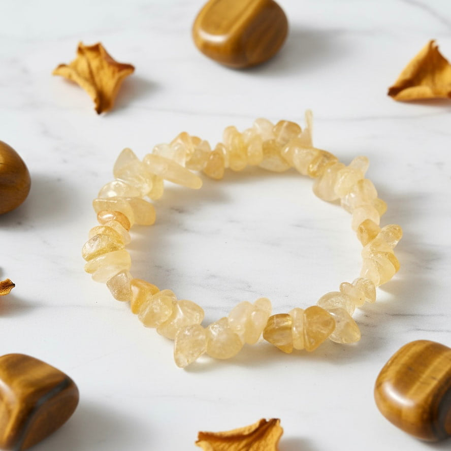 Citrin Splitter Armband - Lebensfreude & Energie