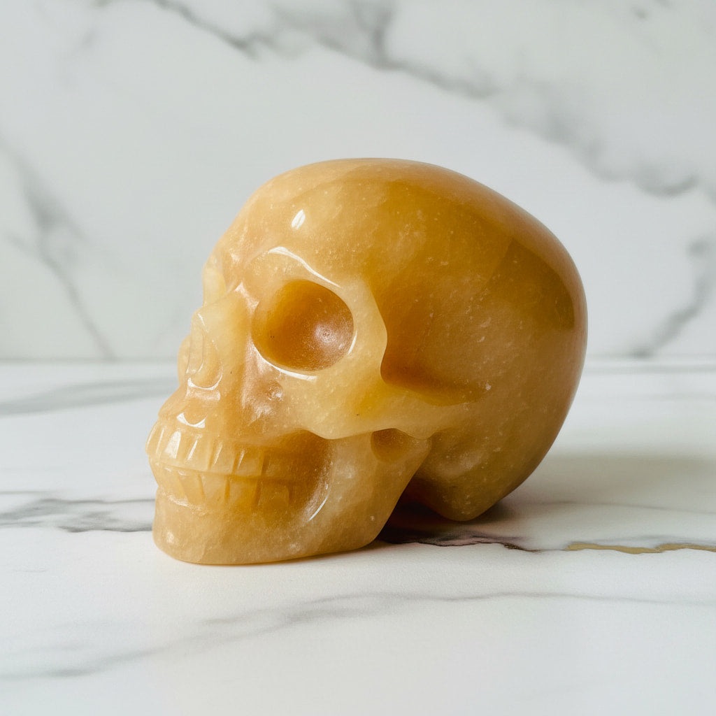 Calcit Schädel – für dekorative Akzente