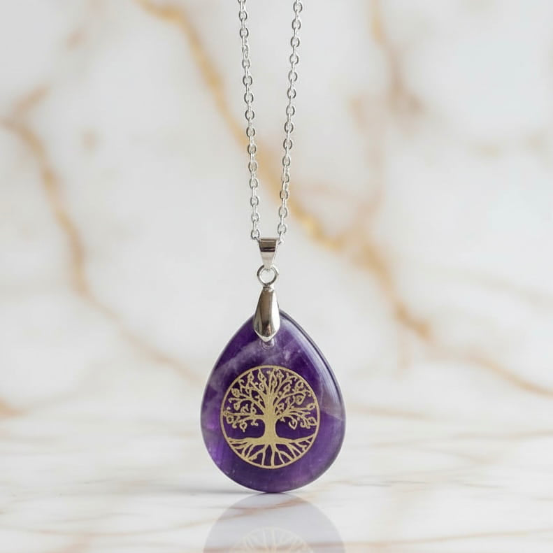 Amethyst Halskette – Baum des Lebens für Wachstum & Harmonie CrystalScents