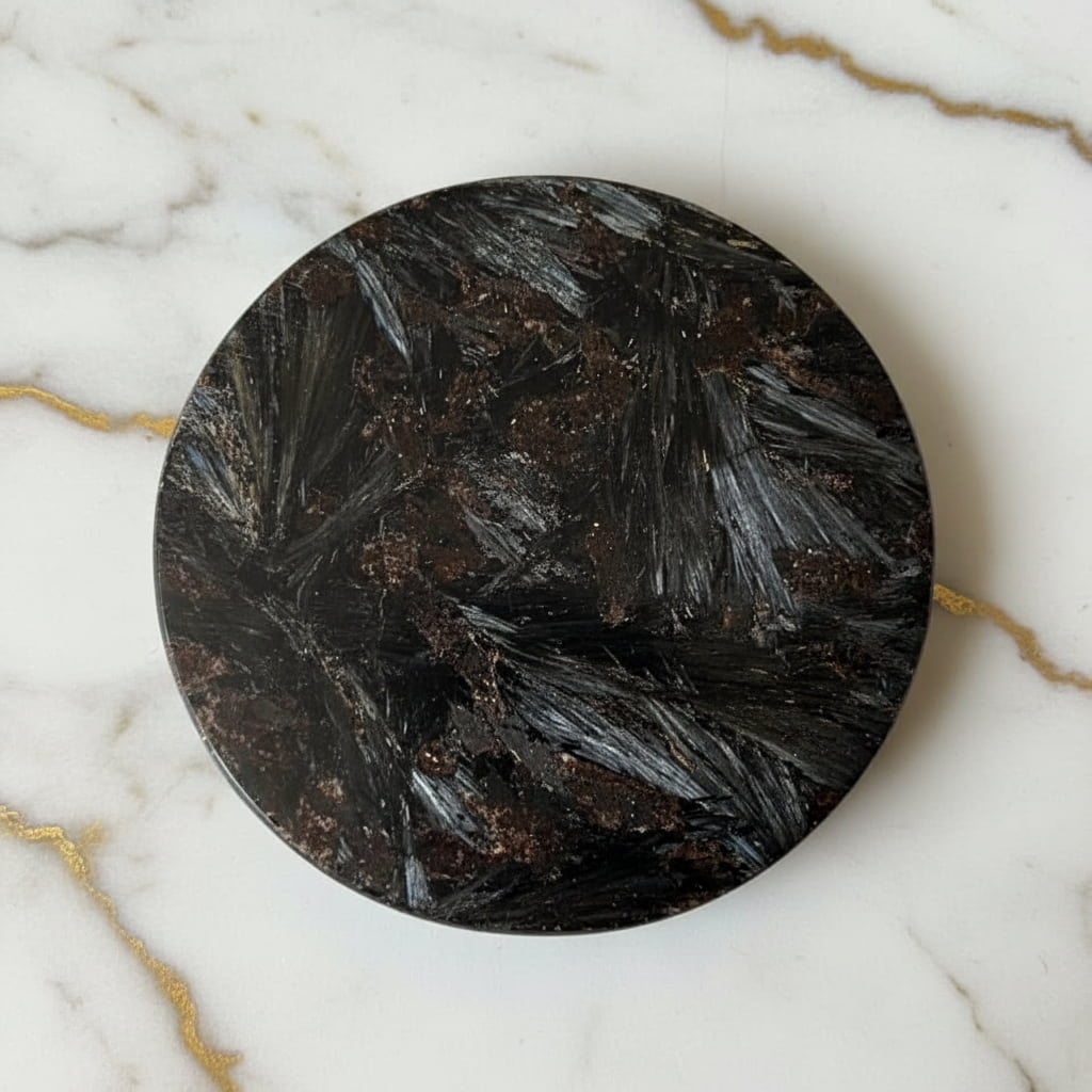 Granat & Astrophylit Scheibe – für stilvolle Wohnakzente CrystalScents