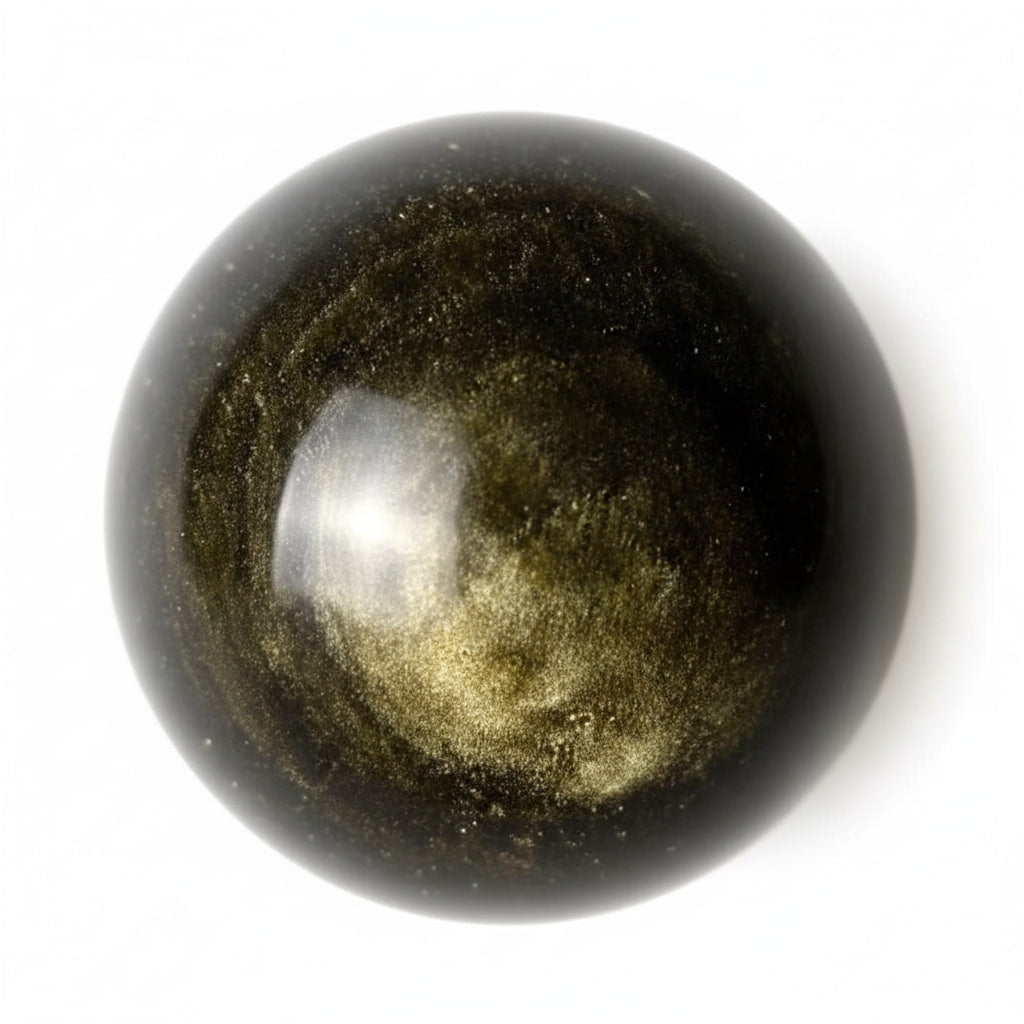 Gold Obsidian Kugel - Ein goldener Sternenhimmel in deiner Hand CrystalScents