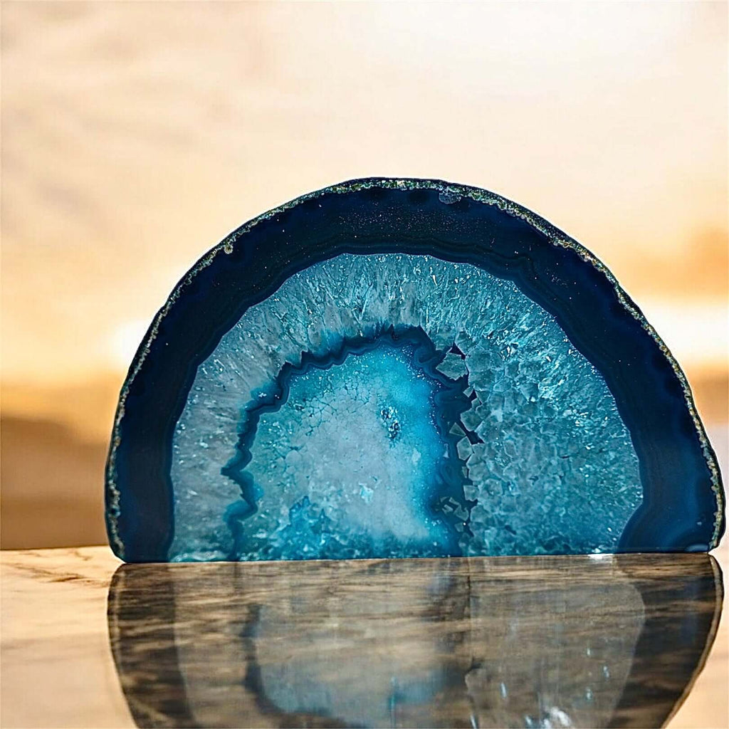 Blauer Achat – Elegantes Highlight für Wohnräume und Meditation