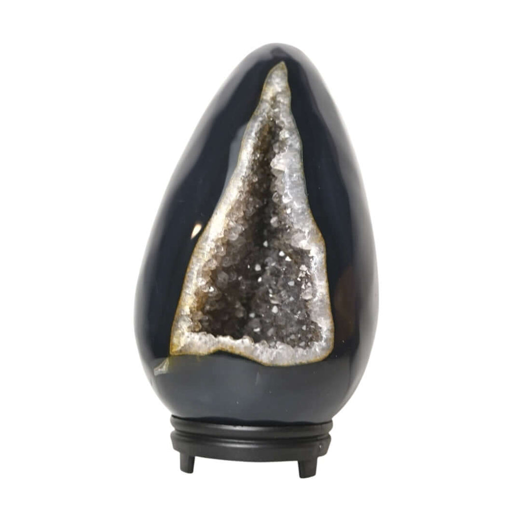 Achat Ei - mit glitzernder Druse als Hingucker