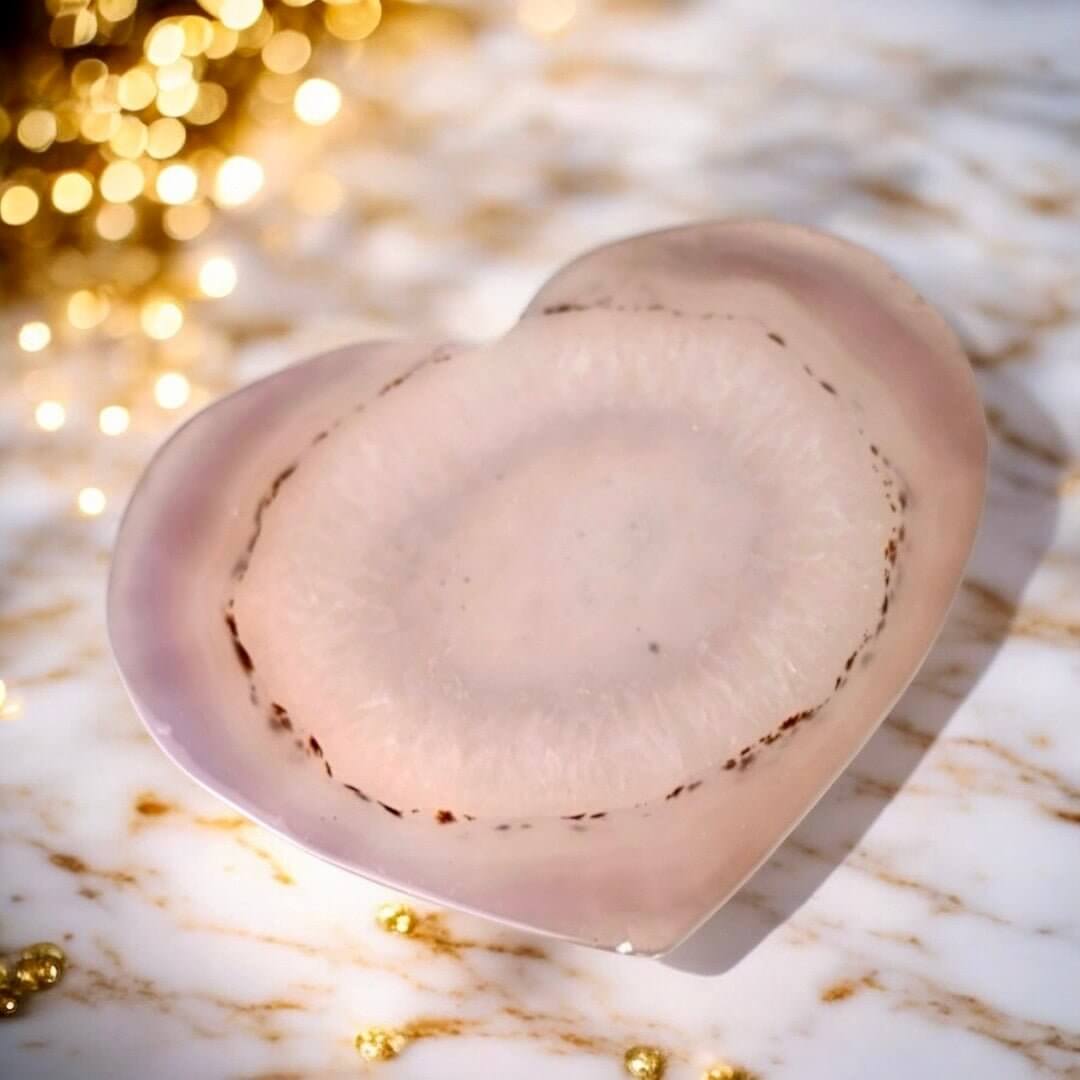 Funkelndes Achat Herz Rosa – Zarter Glücksbringer für Harmonie und positive Energie