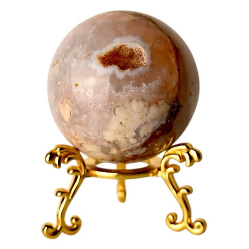 Achat Kugel –  Zarter Kirschblütenzauber