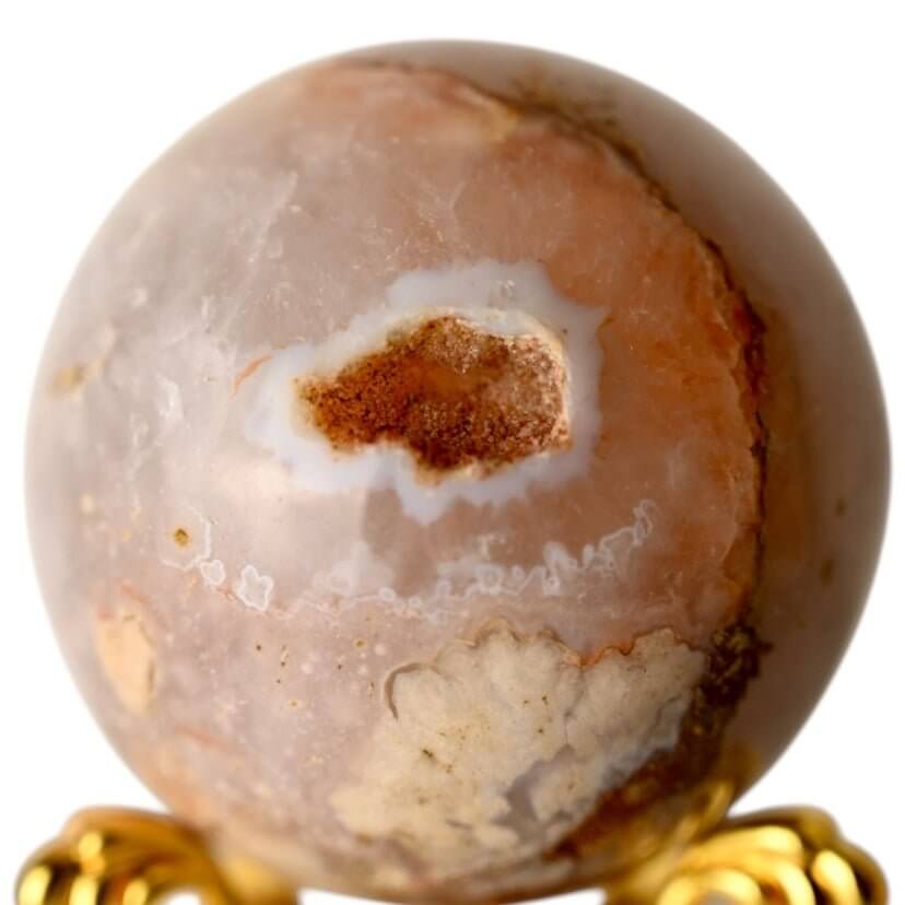 Achat Kugel –  Zarter Kirschblütenzauber