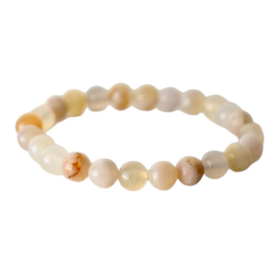 Kirschblüten-Achat-Kugelarmband – Eleganter Edelsteinbegleiter für feminine Ausstrahlung