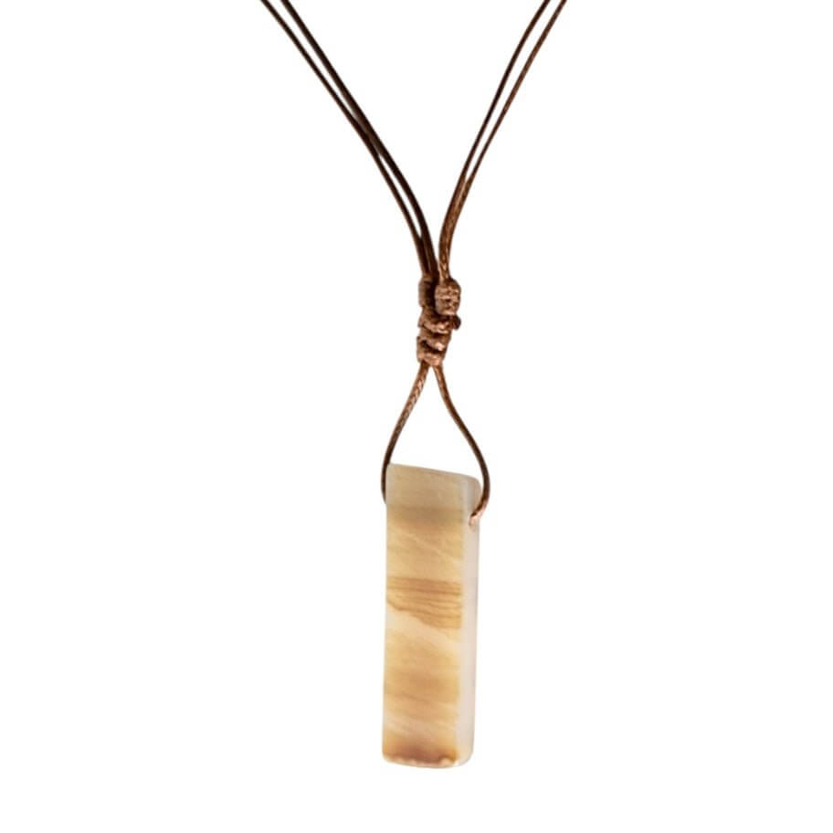 Achat Halskette mit länglichem Anhänger