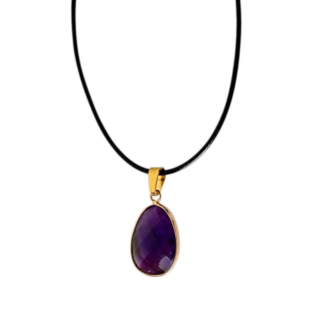 Halskette mit facettiertem Amethyst-Anhänger – Stilvolles Schmuckstück für Eleganz & Ausstrahlung