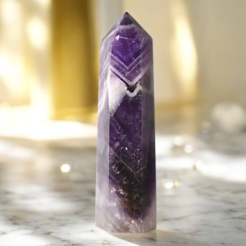 Amethyst Obelisk – Ausdrucksstarkes Kristallhighlight für Harmonie & Energi