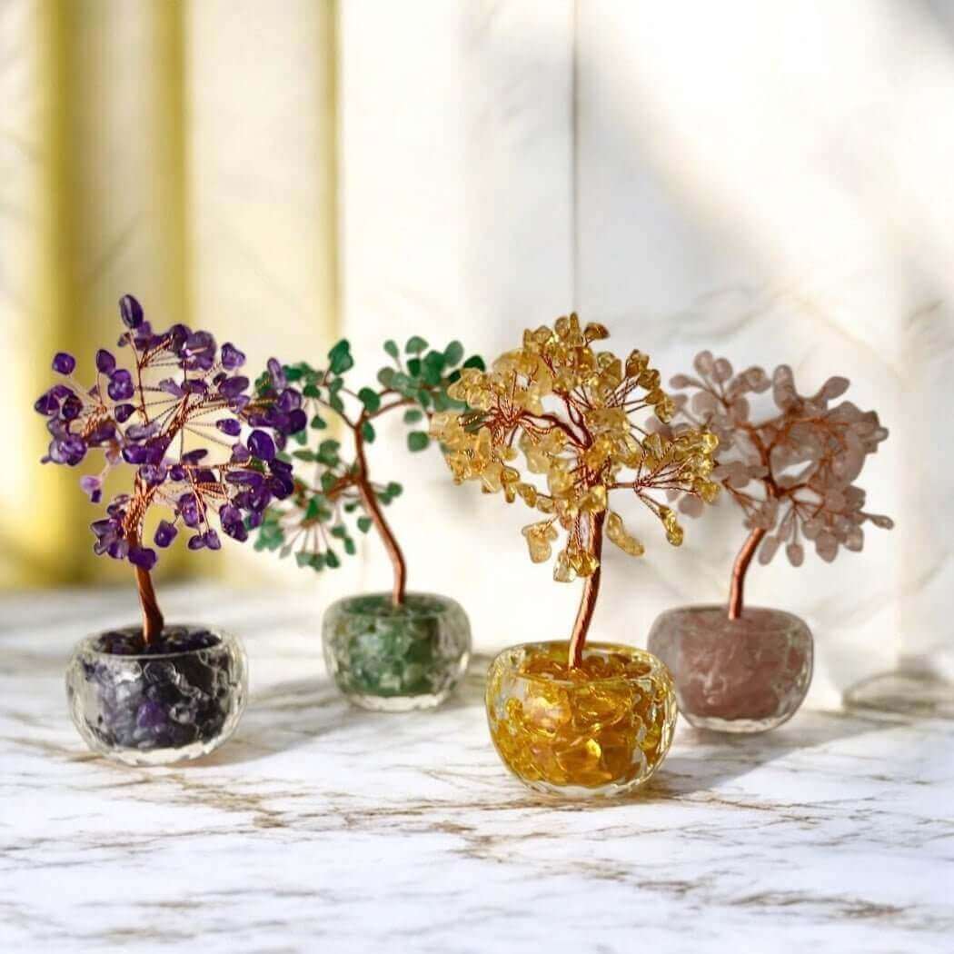 Dekorativer Amethyst Baum im Topf – Kristallkunst für Ruhe & Balance
