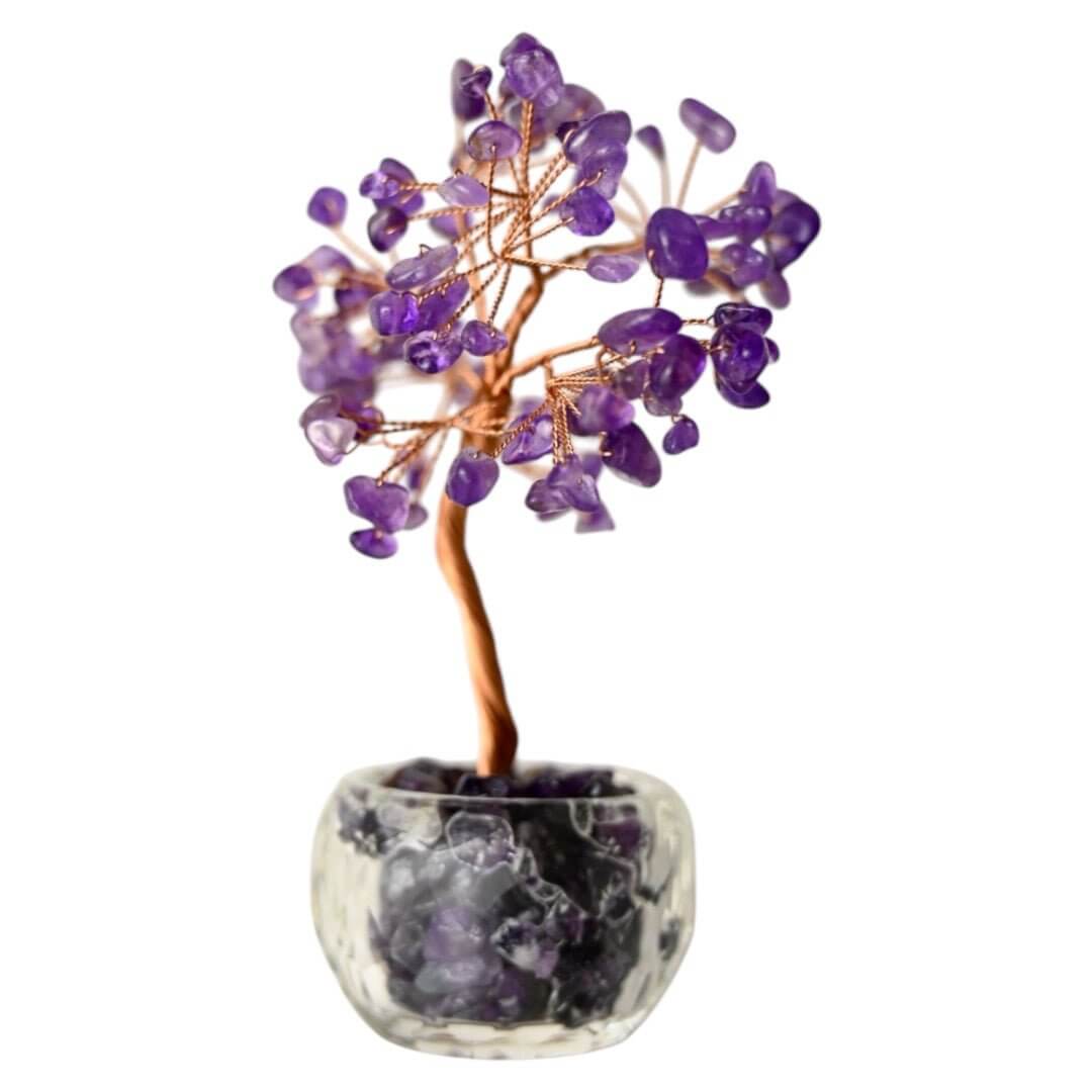 Dekorativer Amethyst Baum im Topf – Kristallkunst für Ruhe & Balance
