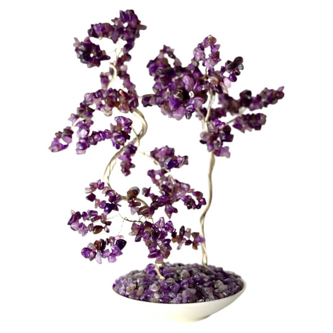 Großer Amethyst Baum in Keramikschale - Highlight für jedes Zuhause