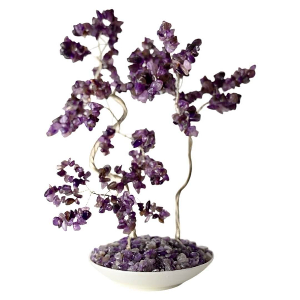 Großer Amethyst Baum in Keramikschale - Highlight für jedes Zuhause
