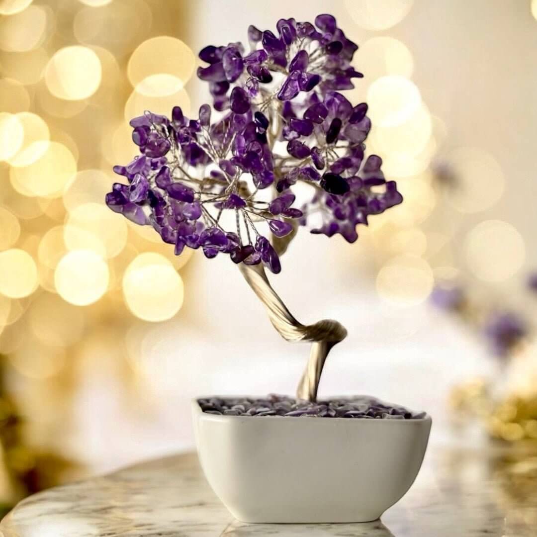 Amethyst Baum in Keramiktopf – Kristallkunst für Harmonie