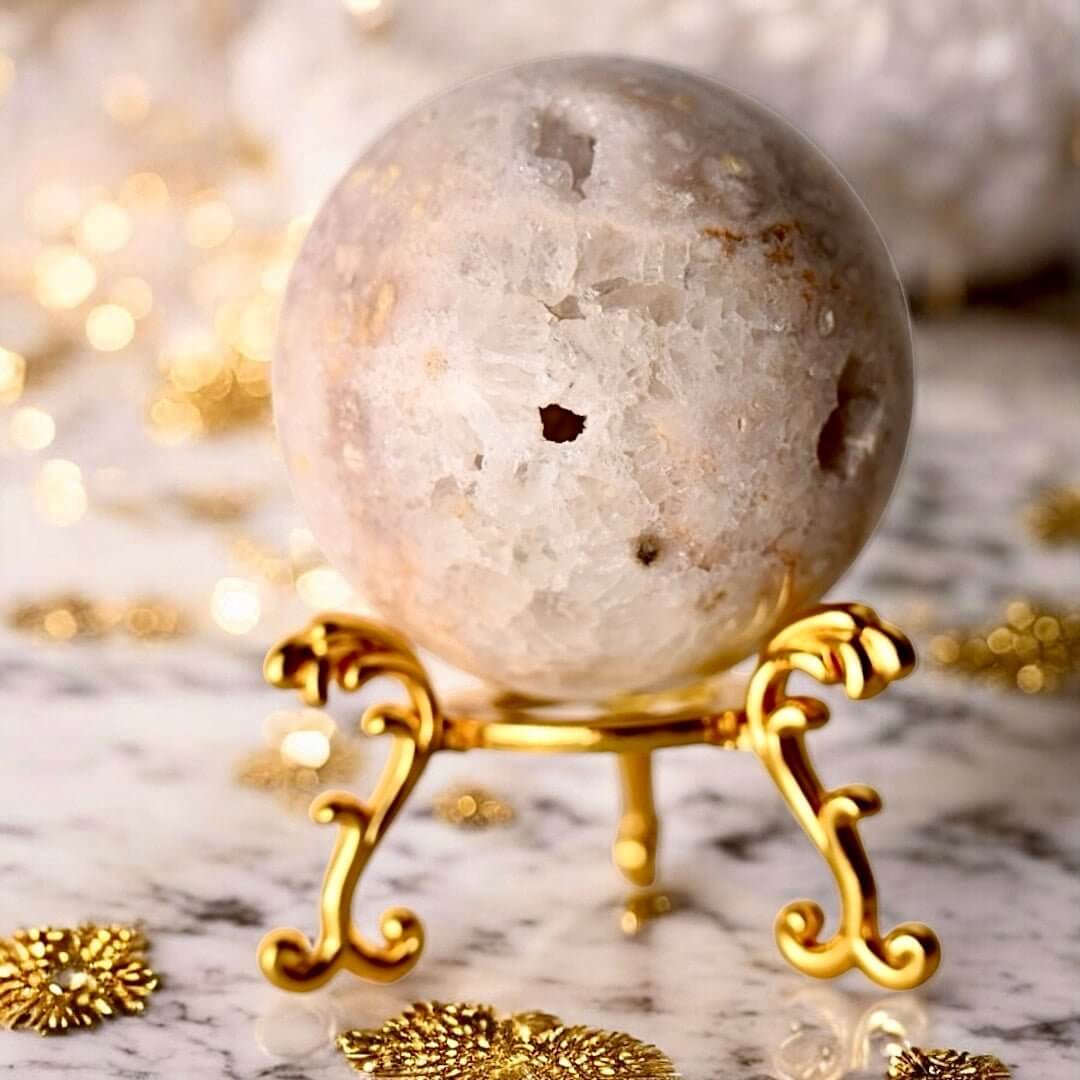 Druzy Rosa Amethyst Kugel - zauberhafter Glitzertraum