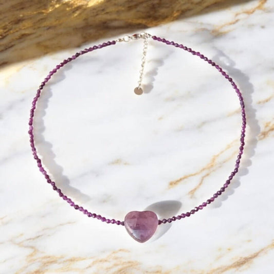 Amethyst Herz Halskette – Stilvolles Edelstein-Accessoire für jeden Moment