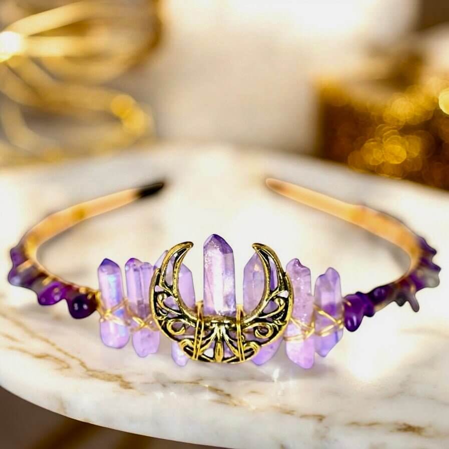 Wunderschöne Tiara aus Amethyst – Ausdrucksstarkes Edelstein-Highlight für besondere Anlässe