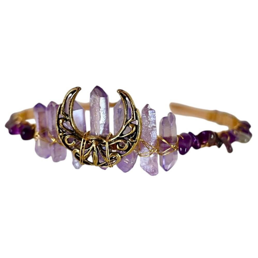 Wunderschöne Tiara aus Amethyst – Ausdrucksstarkes Edelstein-Highlight für besondere Anlässe
