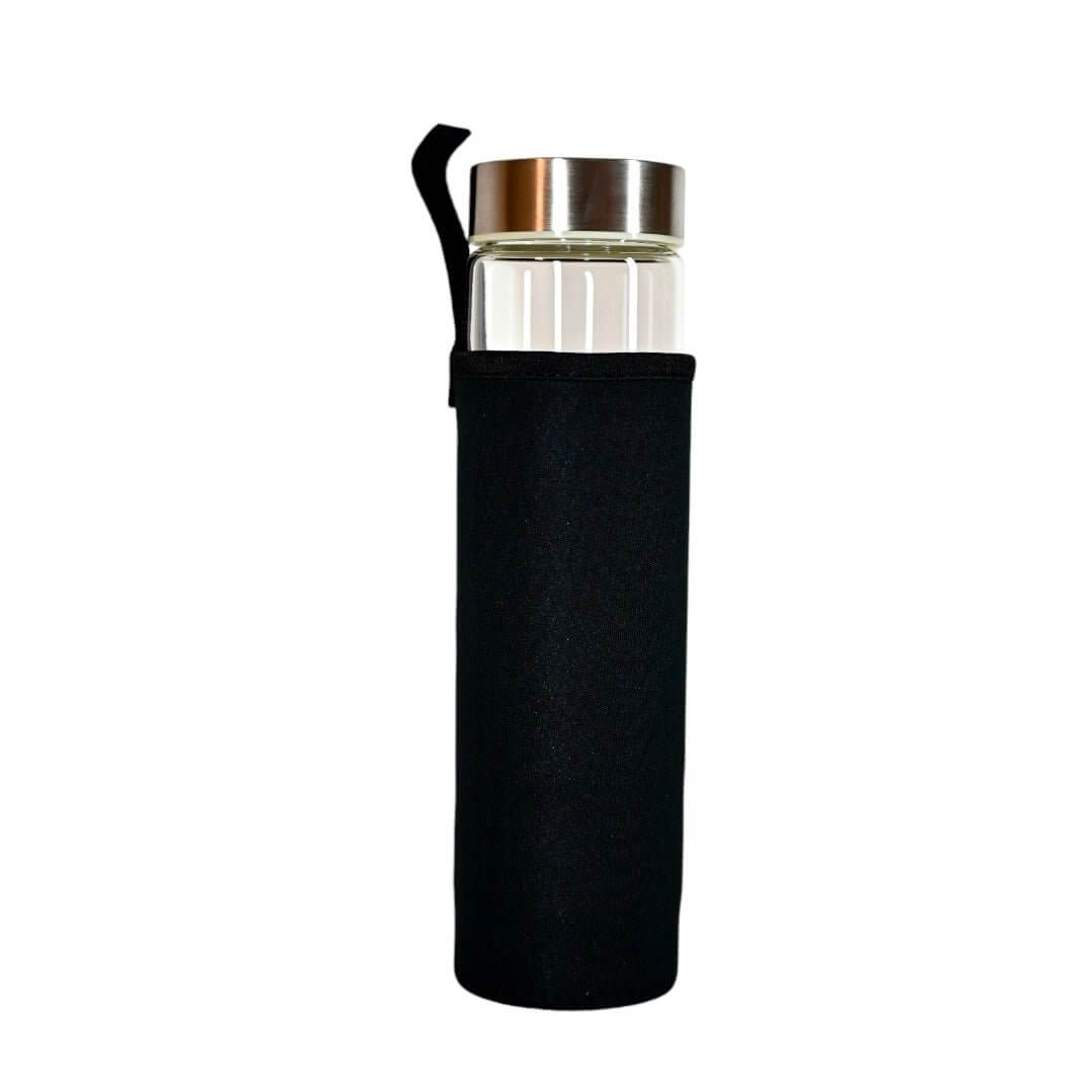Trinkflasche in Silber mit Amethyst - Deine Lieblingstrinkflasche