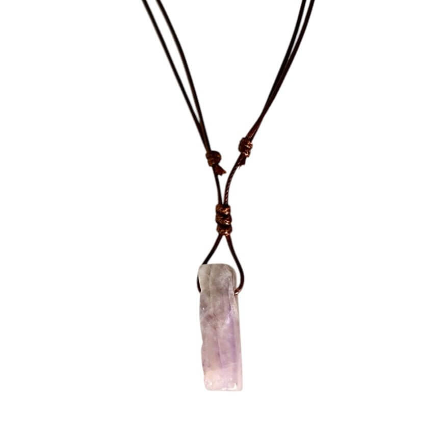 Verstellbare Halskette mit länglichem Amethyst – Magisches Schmuckstück für positive Energie