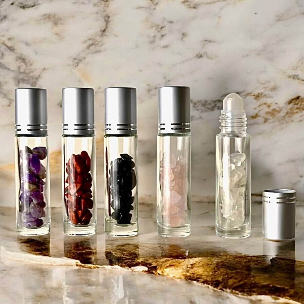 Eleganter Amethyst Ölroller – Zartes Kristallwerkzeug für Meditation und Wohlbefinden