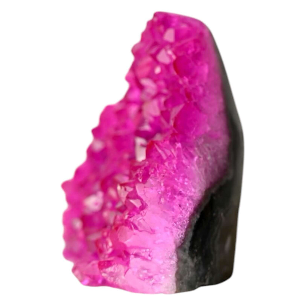 Strahlende pinke Amethystdruse – Kristallschimmer als dekorativer Akzent