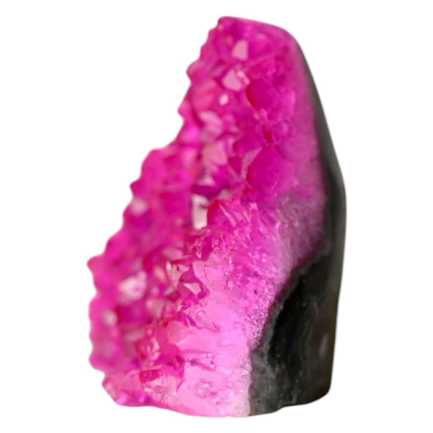 Strahlende pinke Amethystdruse – Kristallschimmer als dekorativer Akzent
