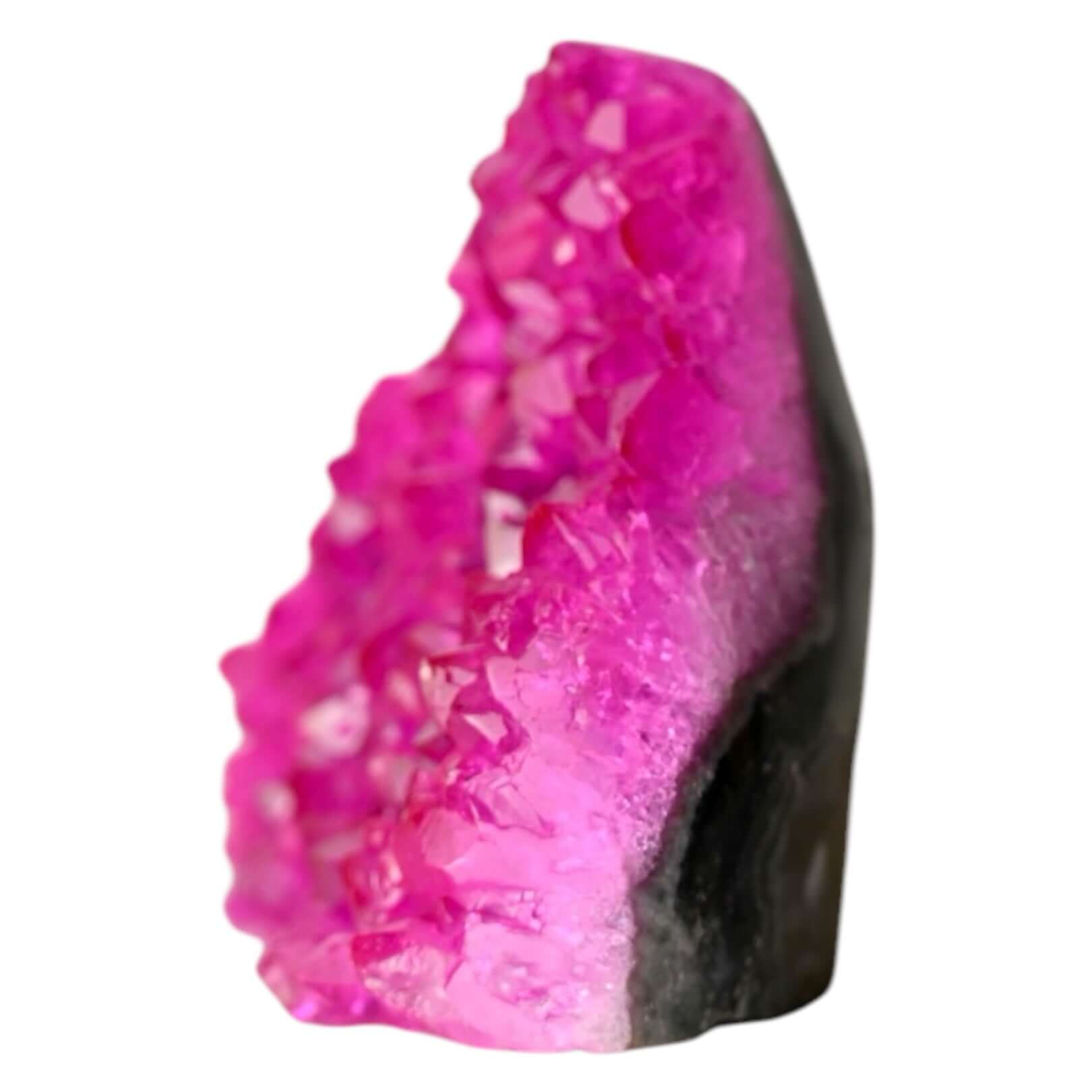 Strahlende pinke Amethystdruse – Kristallschimmer als dekorativer Akzent