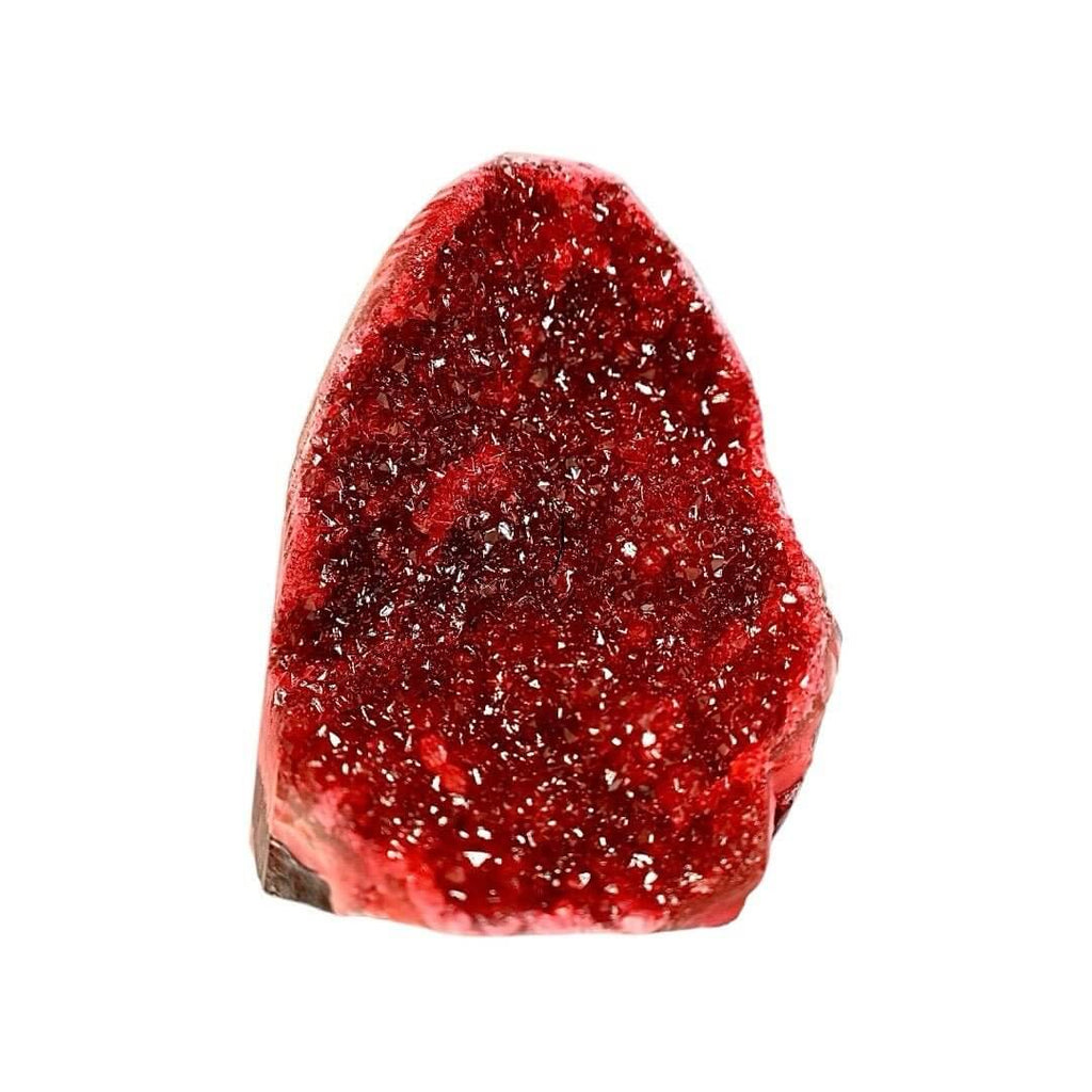 Leuchtende rote Amethystdruse – Wohnjuwel fürs Zuhause