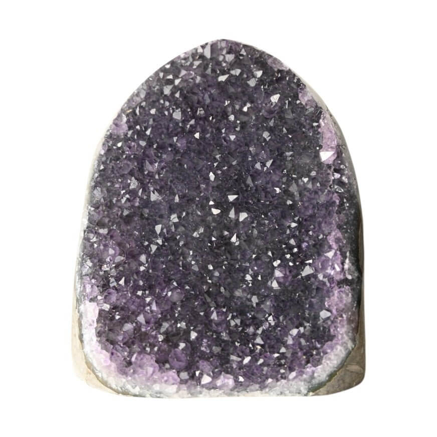 Amethystdruse mit funkelnden Spitzen – Dekoratives Highlight