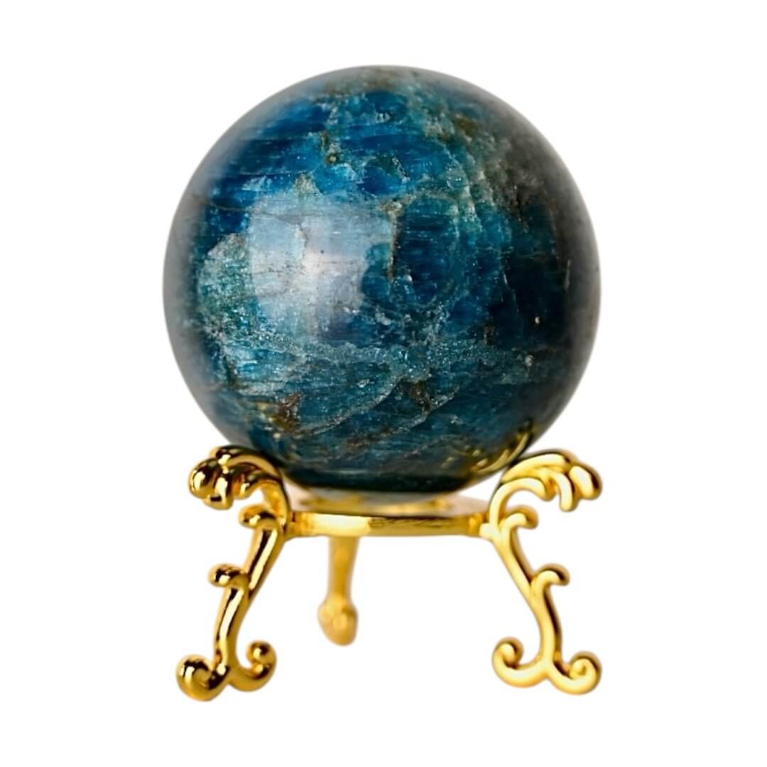 Blaue Apatit Kugel – Faszinierendes Naturjuwel in intensivem Blau