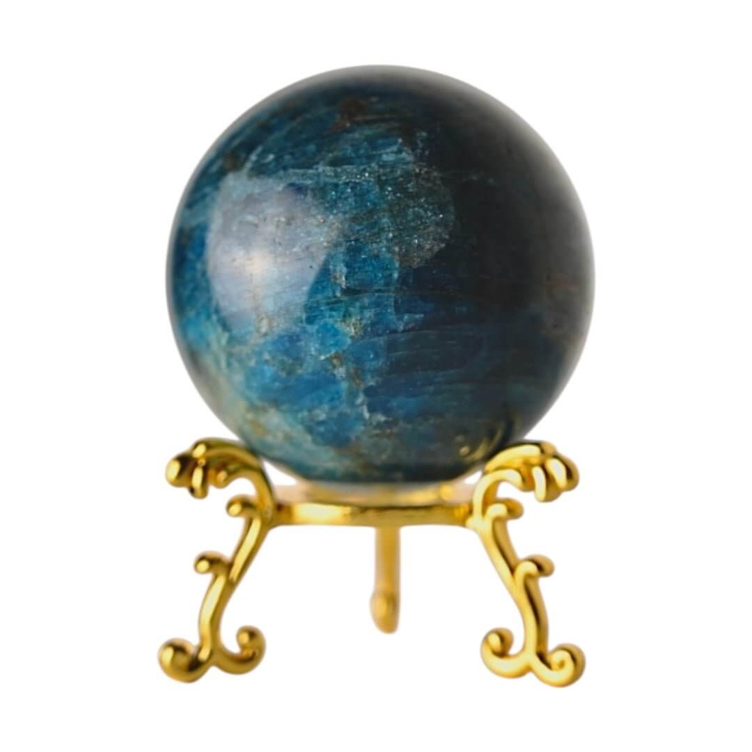 Blaue Apatit Kugel – Faszinierendes Naturjuwel in intensivem Blau