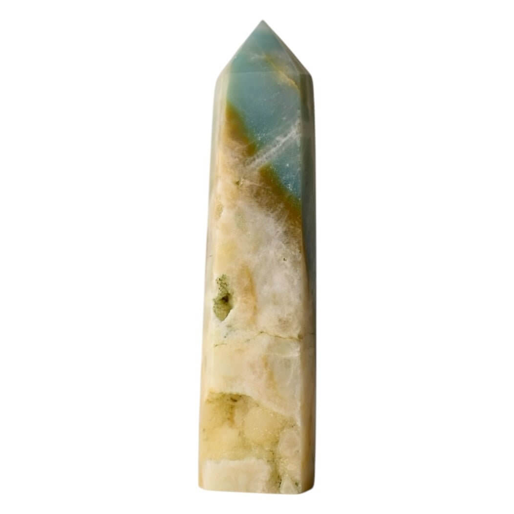 Türkiser Aragonit Obelisk – einzigartiger Edelstein aus der Natur