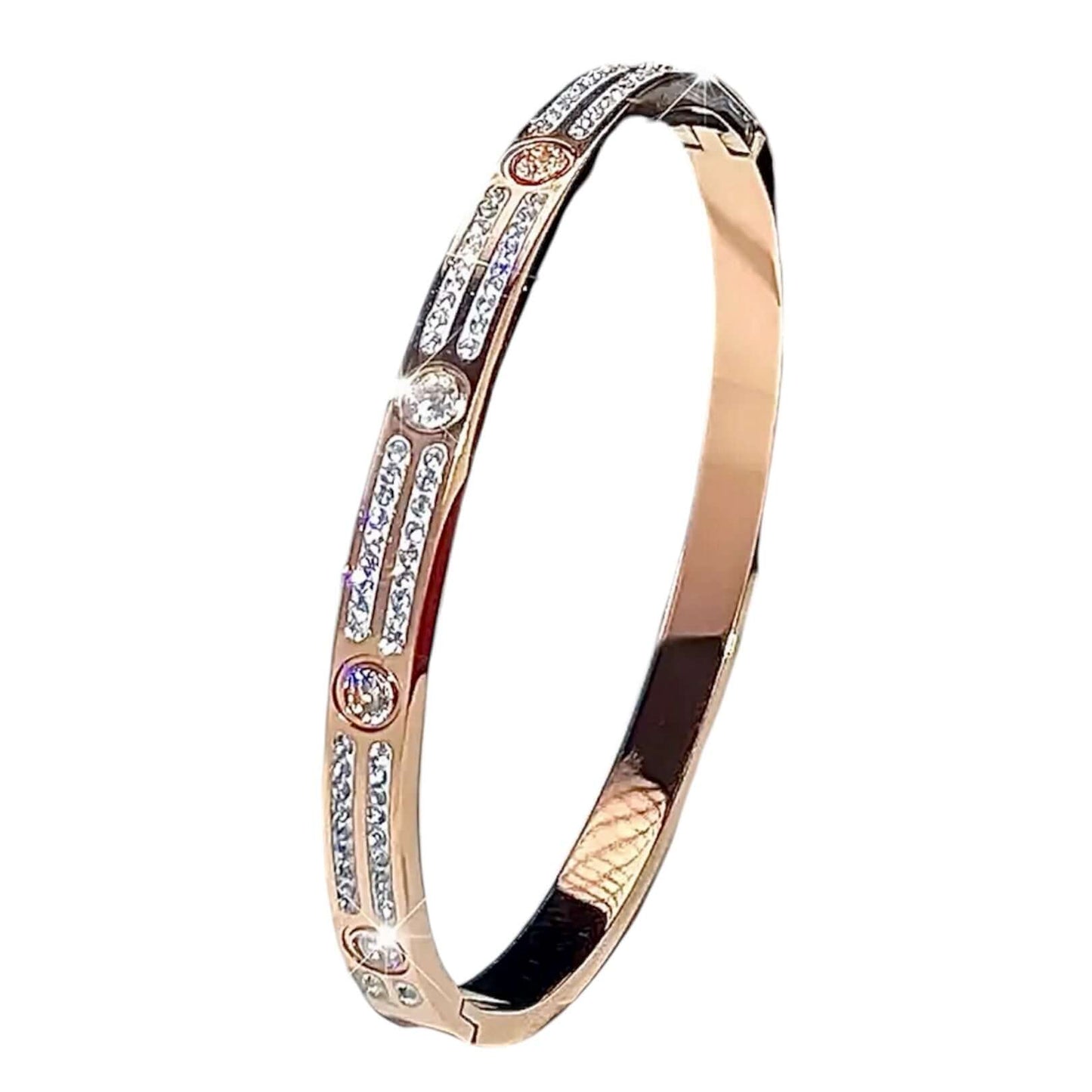 Roségold-Armband mit funkelnden Highlights – Stilvolles Accessoire für Alltag und Feierlichkeiten