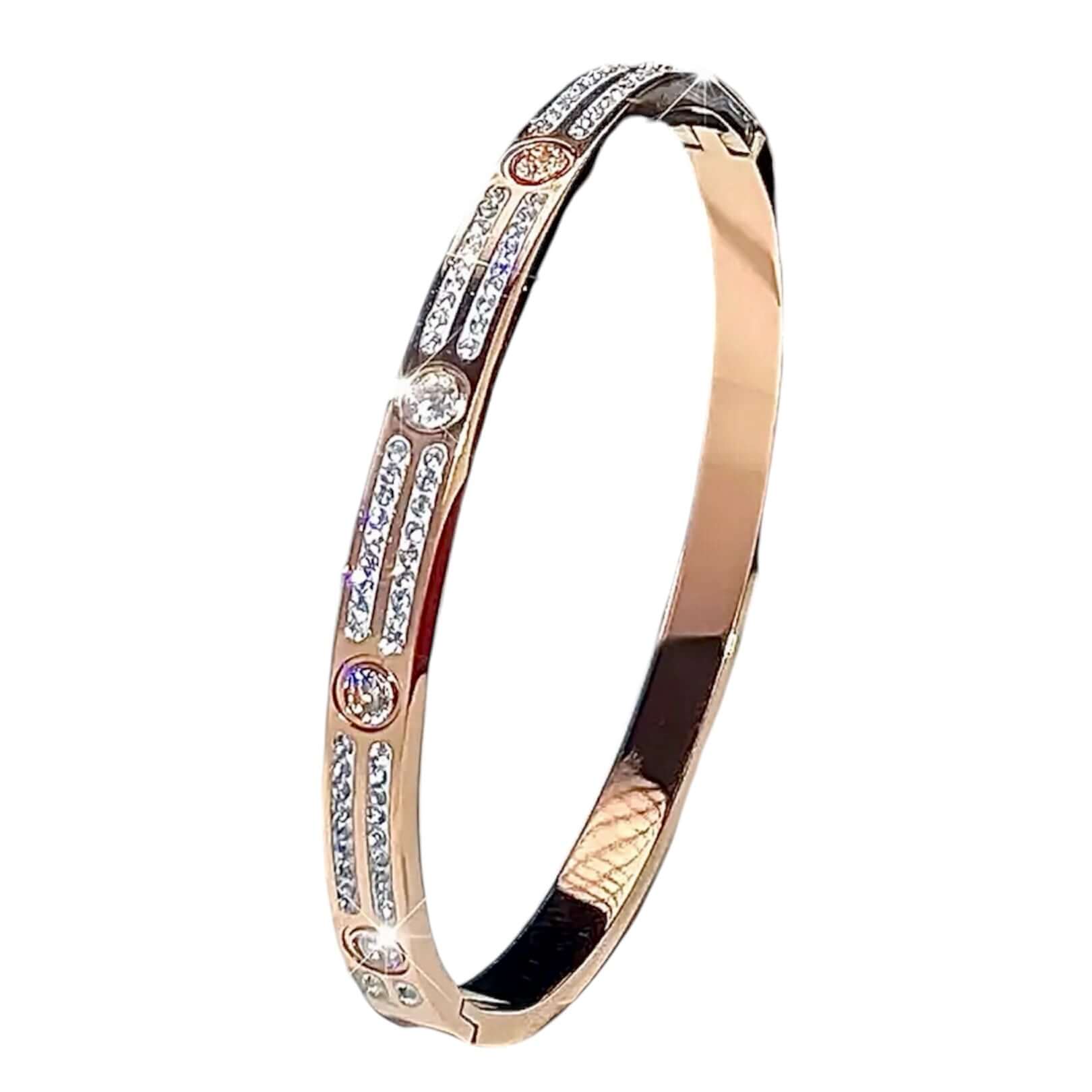 Roségold-Armband mit funkelnden Highlights – Stilvolles Accessoire für Alltag und Feierlichkeiten