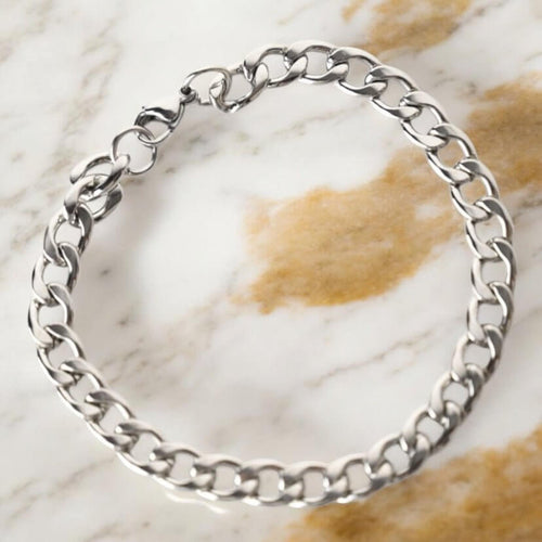 Silbernes grobes Armband – Ausdrucksstark und elegant