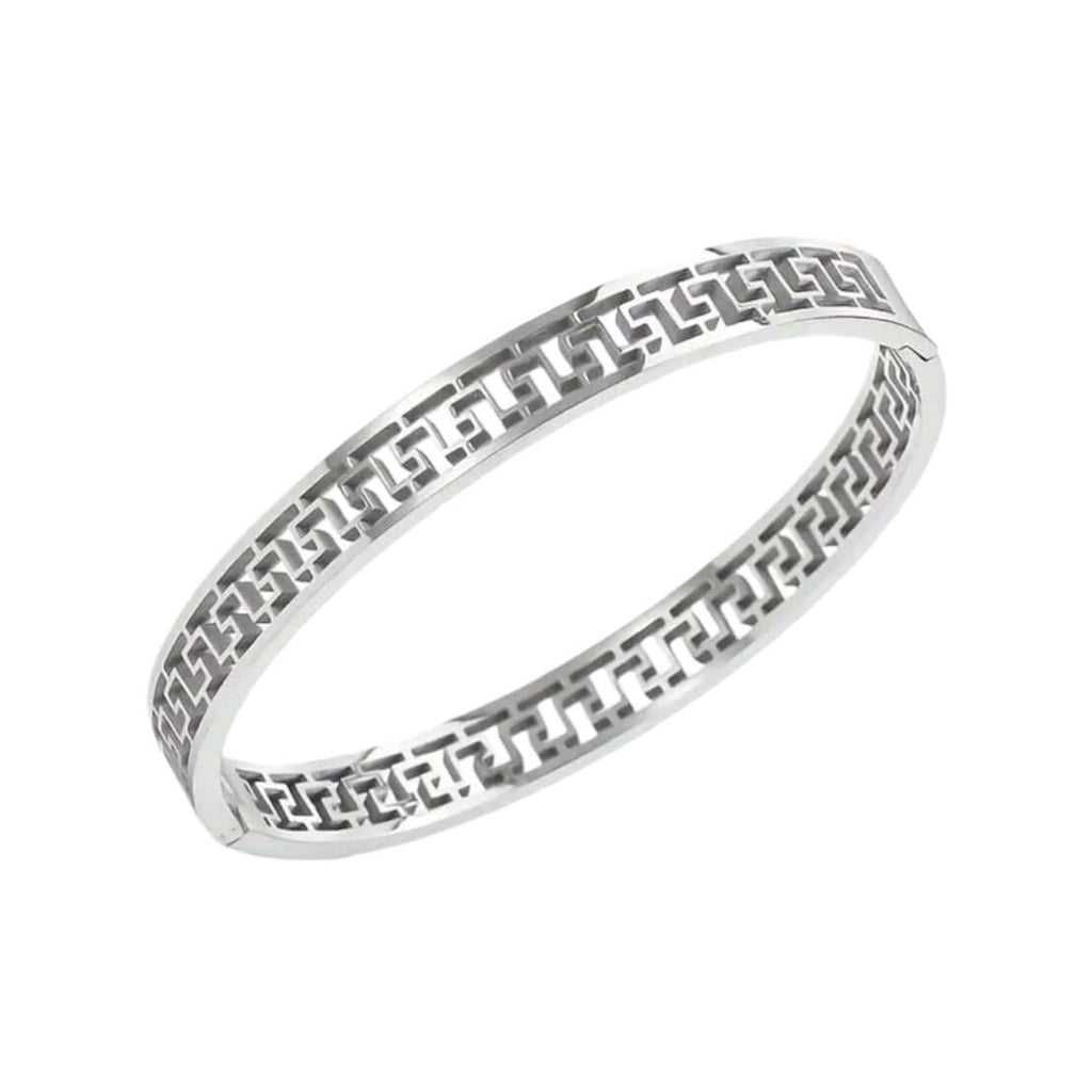 Silbernes Armband mit kunstvollem Muster – zeitlos und elegant