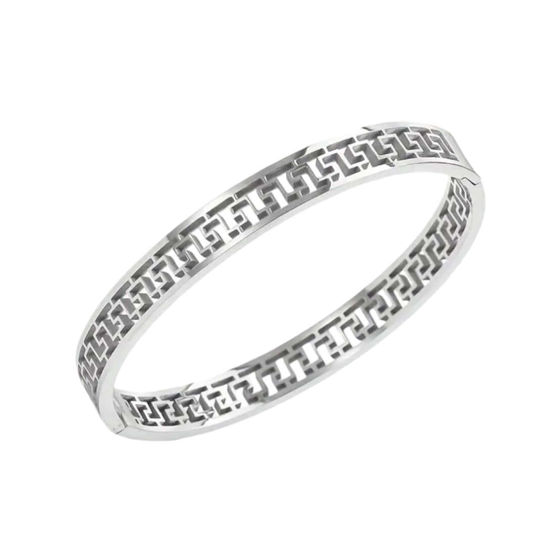 Silbernes Armband mit kunstvollem Muster – zeitlos und elegant