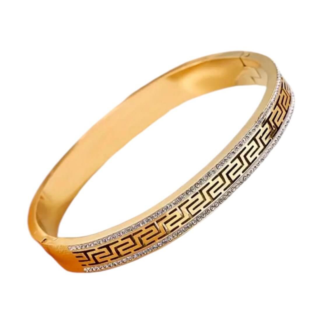 Goldenes Armband mit Glanzdetails