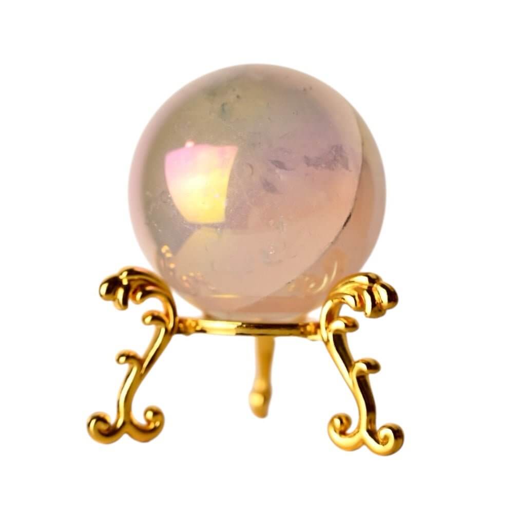 Aura Rosenquarz Kugel - Schimmernde Kugel der Liebe