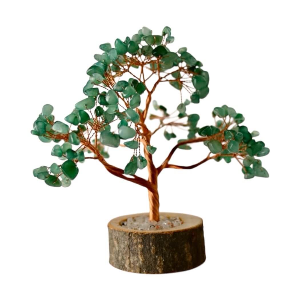 Aventurin Baum – Ausdrucksstarkes Naturjuwel auf edlem Holzsockel