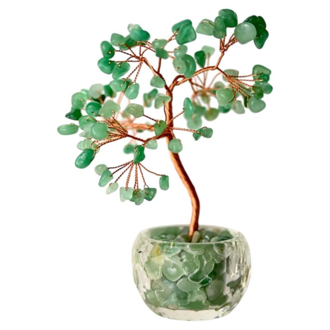 Dekorativer Aventurin Baum im Topf – Unterstützt Optimismus und Ausgeglichenheit