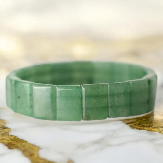 Breites Aventurin Armband – Sanftes Schmuckstück für Ruhe und Gelassenheit