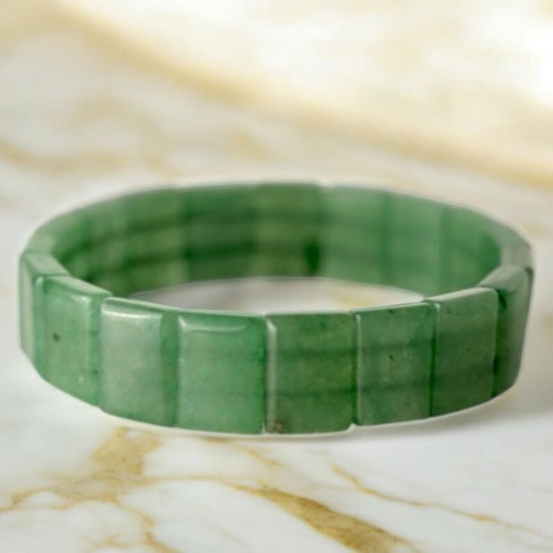 Breites Aventurin Armband – Sanftes Schmuckstück für Ruhe und Gelassenheit